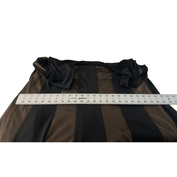 Connected Woman Black Dress 24W Scoop Back Contrasting Panel A-line Elegant - Picture 4 of 10